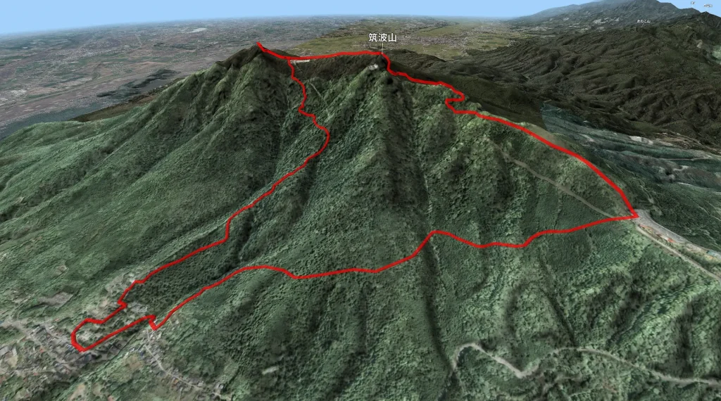 筑波山（御幸ヶ原・おたつ石・迎場）登山コース3D図