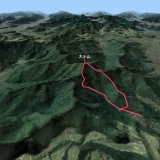 栃木県足利市の大小山（妙義山）の俯瞰図