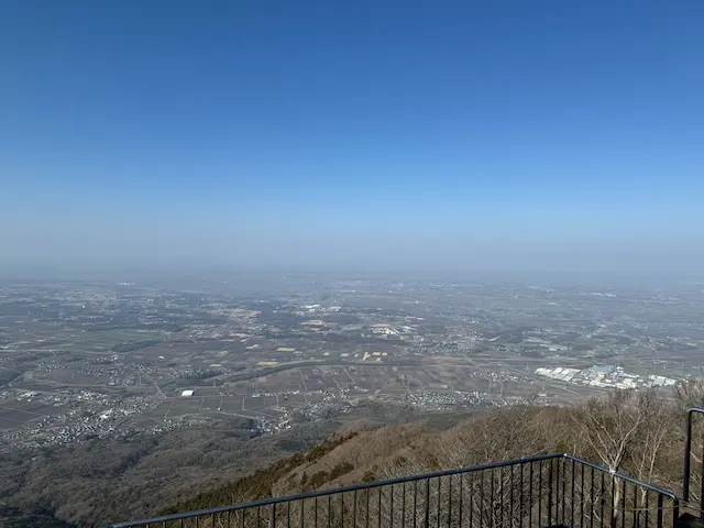 筑波山 男体山から東方面の眺望