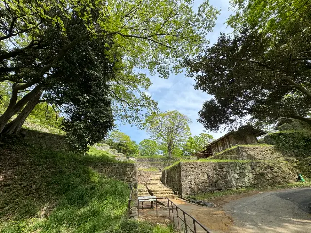 太田市金山 大手虎口の新緑