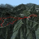 東京都青梅市の御岳山の登山コース３D図