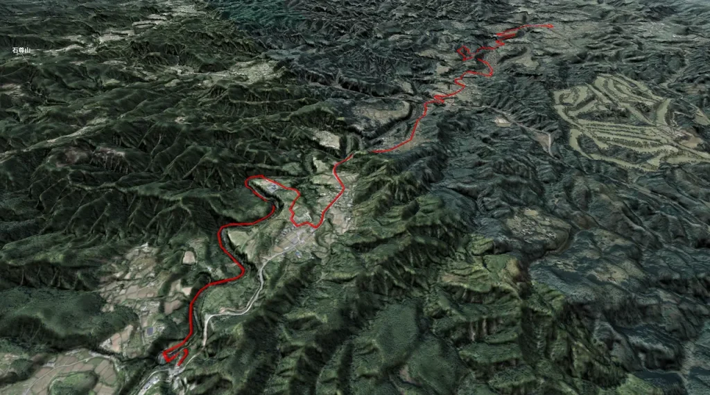 千葉県養老渓谷コース3D図
