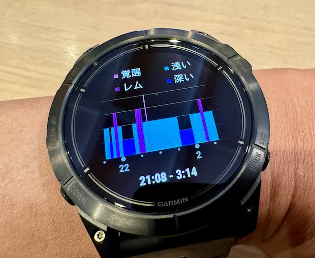 Garmin epix pro gen2の睡眠記録