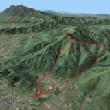 茨城県宝篋山の俯瞰図