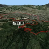 茨城県佐白山の俯瞰図