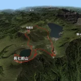 群馬県長七郎山の俯瞰図