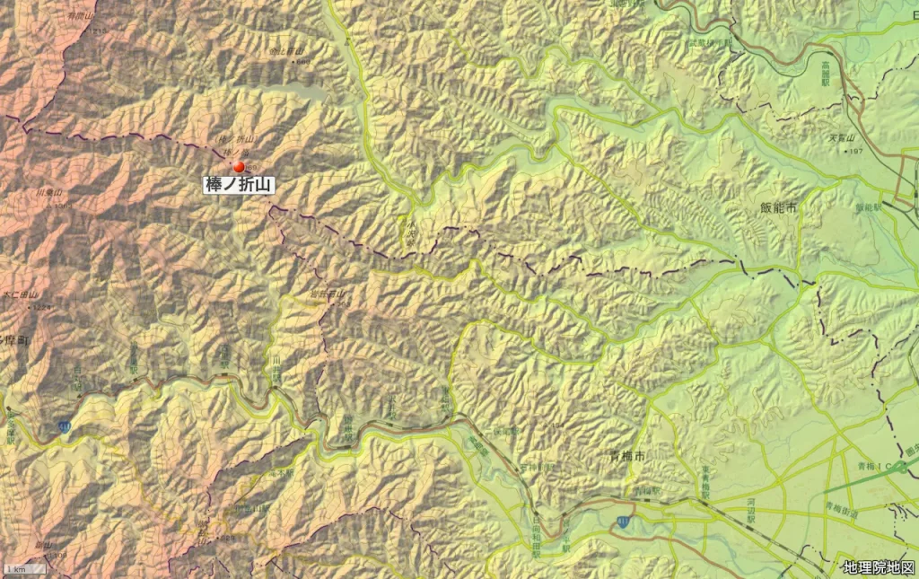 埼玉県_棒ノ折山の位置