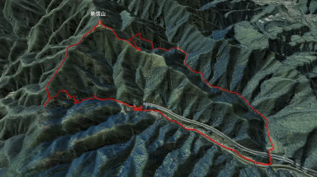 東京都_景信山の登山地図画像