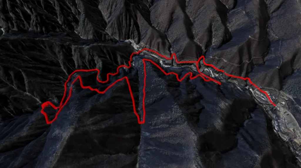 山梨県_西沢渓谷ハイキングコース3D図