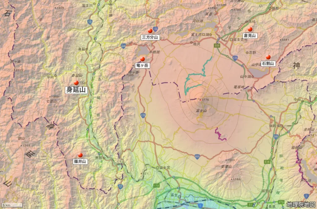 山梨県_身延山の位置